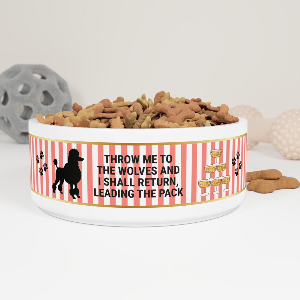 Beverly Hills Throw Me to the Wolves LVP Pet Food Bowl