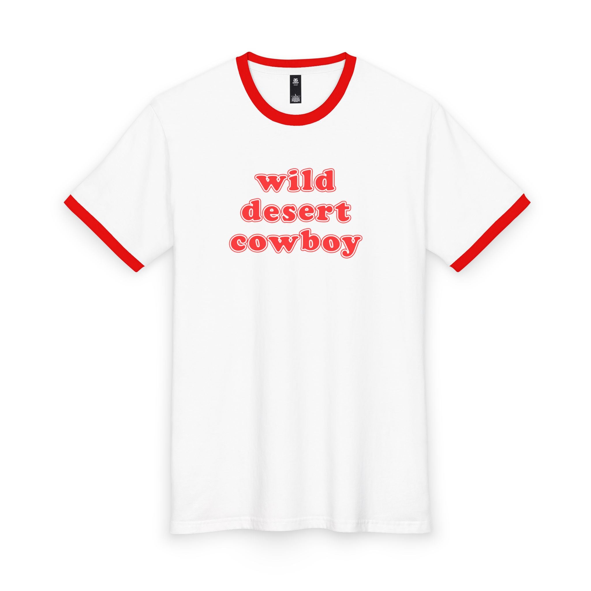 Wild Desert Cowboy Ringer Shirt Navy/Red