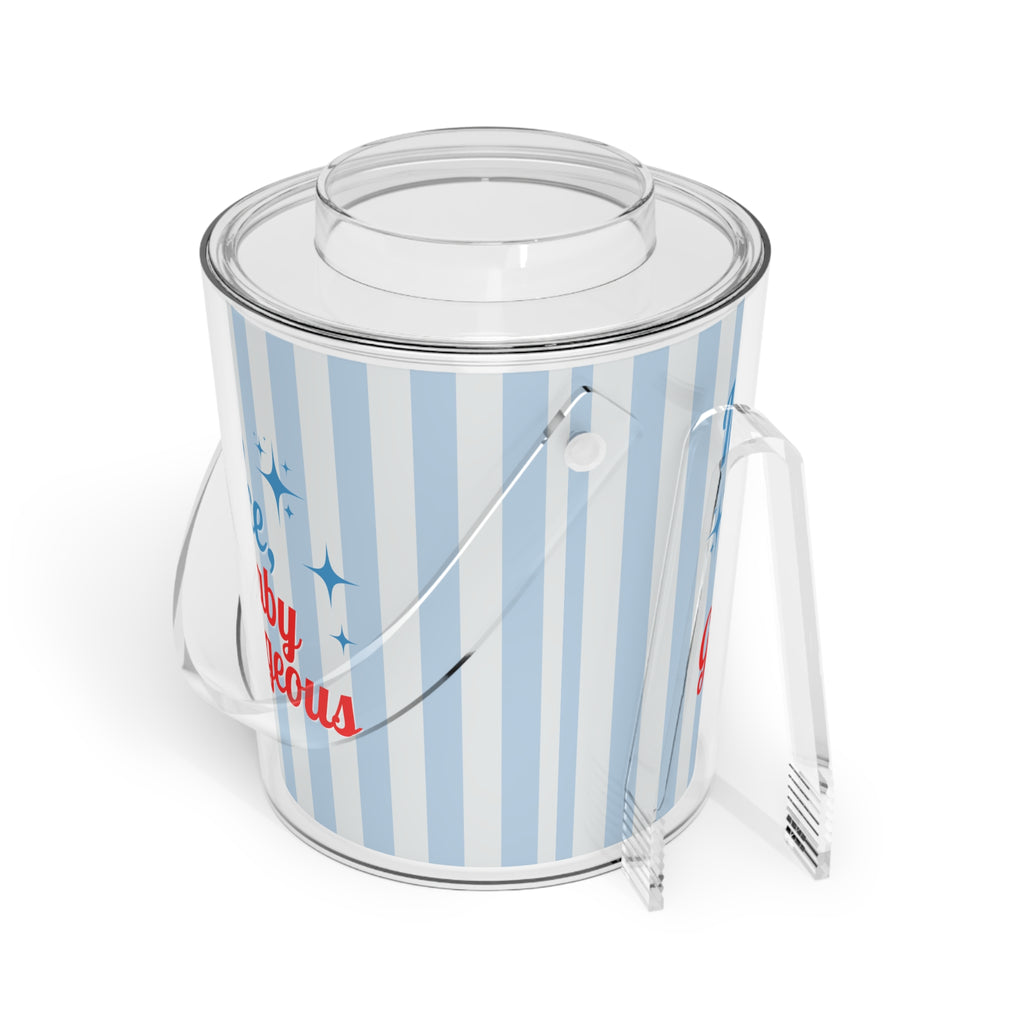 Ice, Ice, Baby Gorgeous Acrylic Ice Bucket with Tongs