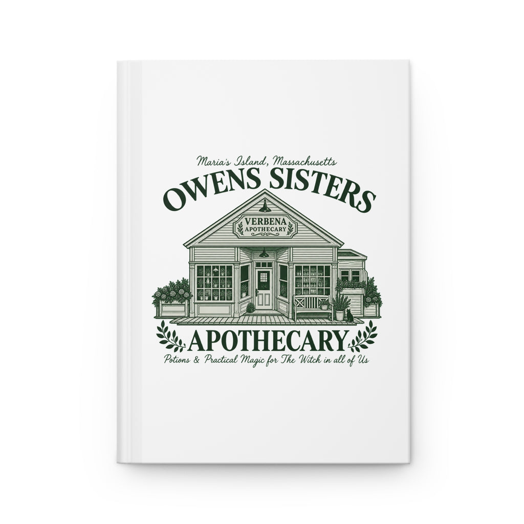 Owens Sisters Apothecary Spell Book Journal | Vintage Witchy Hardcover Notebook