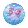 Britani Unicorn Good Night Baby Ceramic Ornament