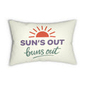 Suns Out Buns Out Throw Pillow