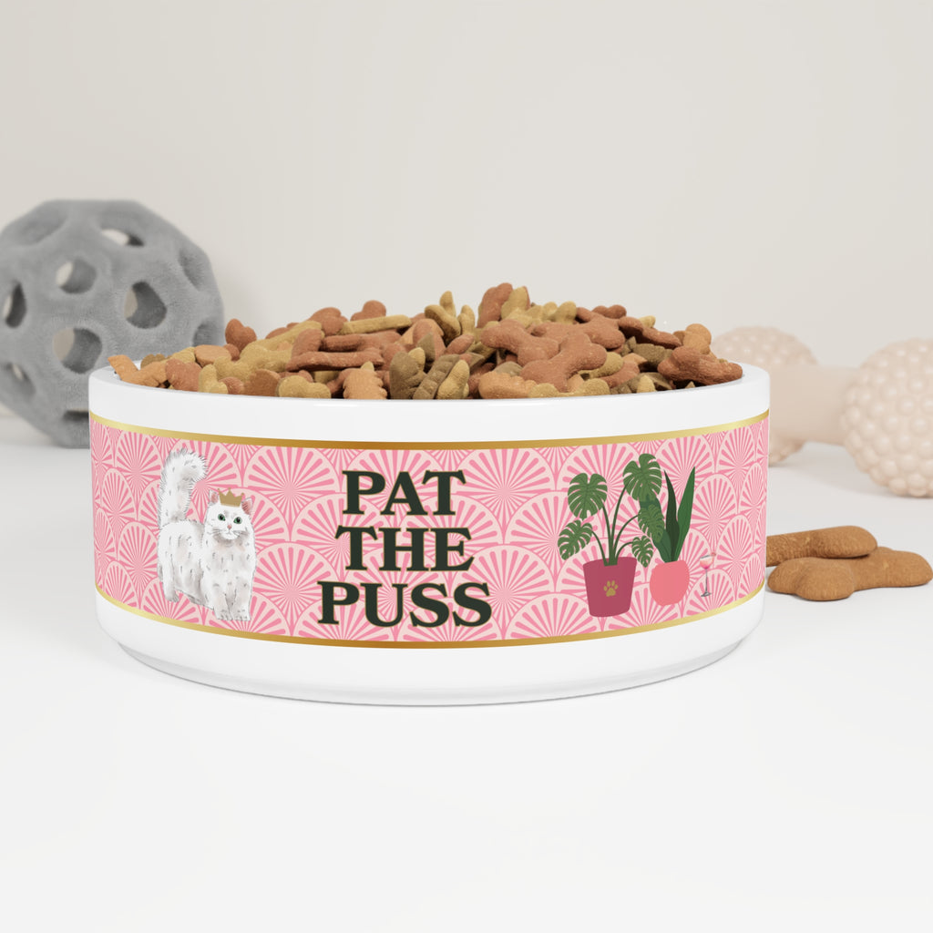 Beverly Hills Pat The Puss Pet Food Bowl
