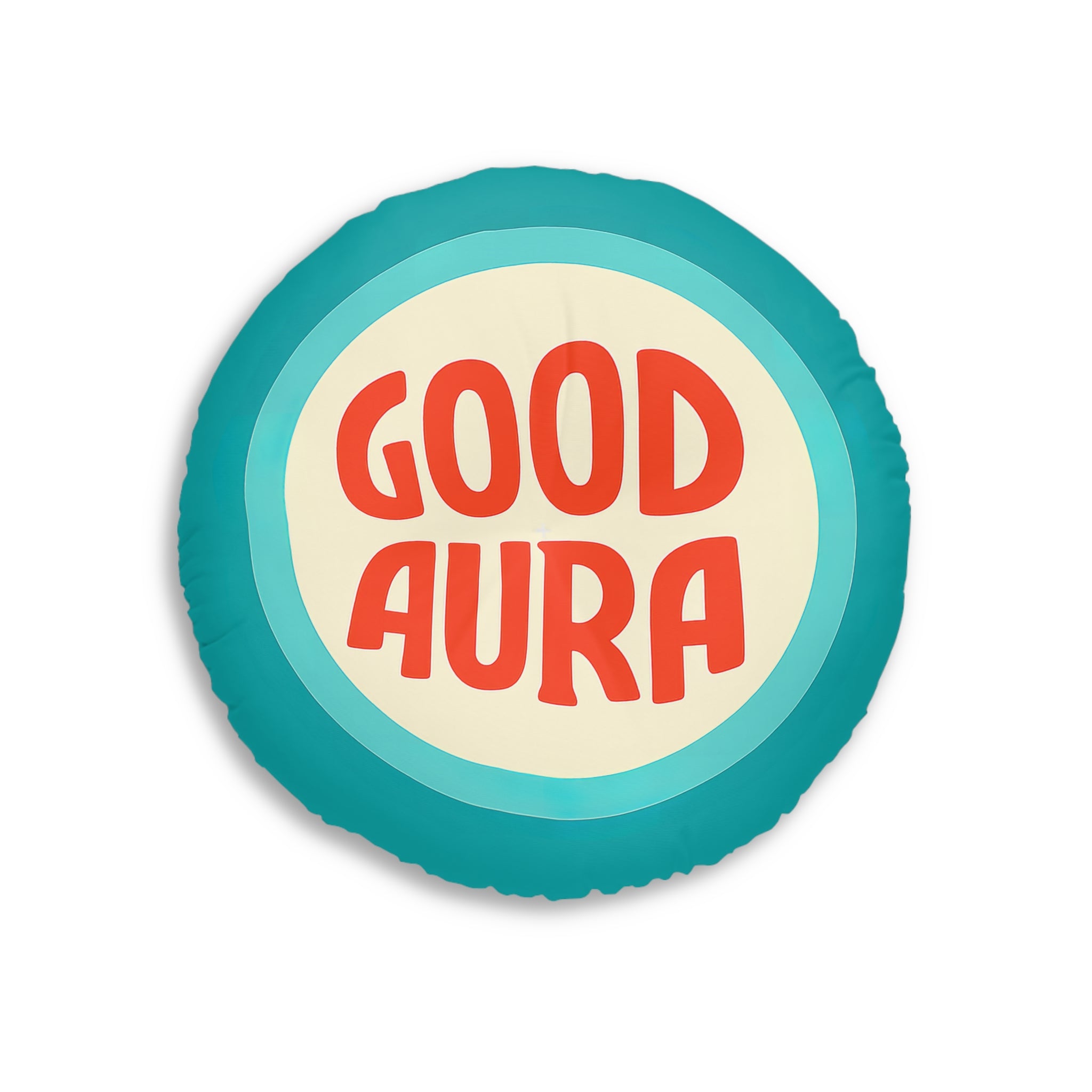 Good Aura Round Throw Pillow