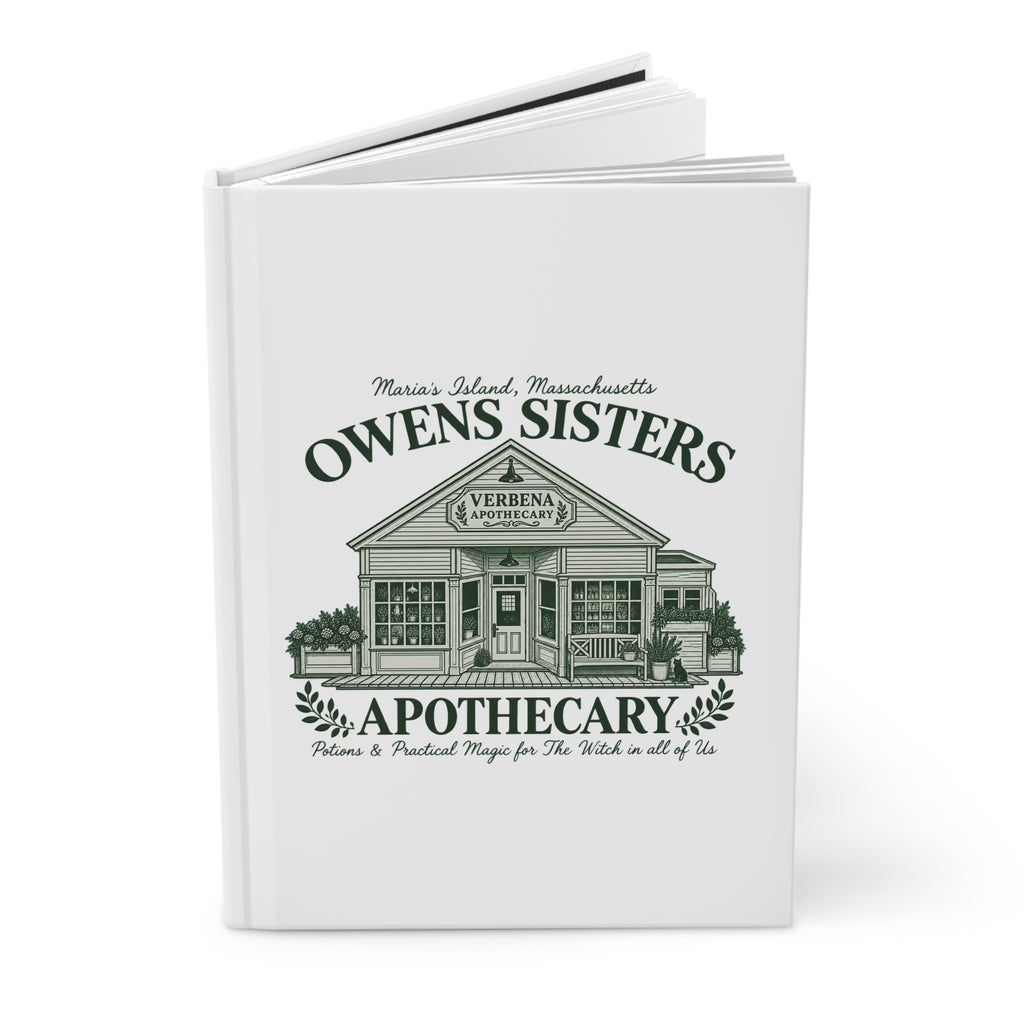 Owens Sisters Apothecary Spell Book Journal | Vintage Witchy Hardcover Notebook