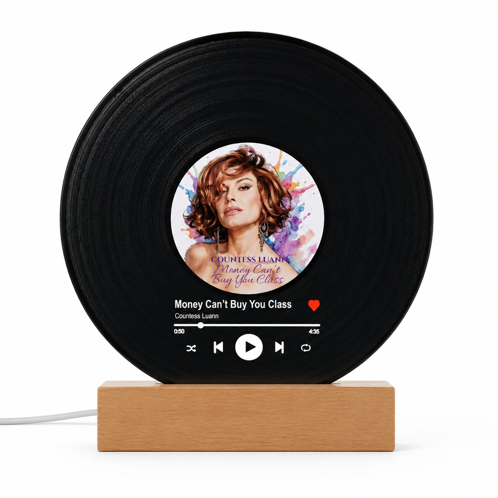 Countess Luann Money Can’t Buy You Class Vinyl Record Desk Lamp