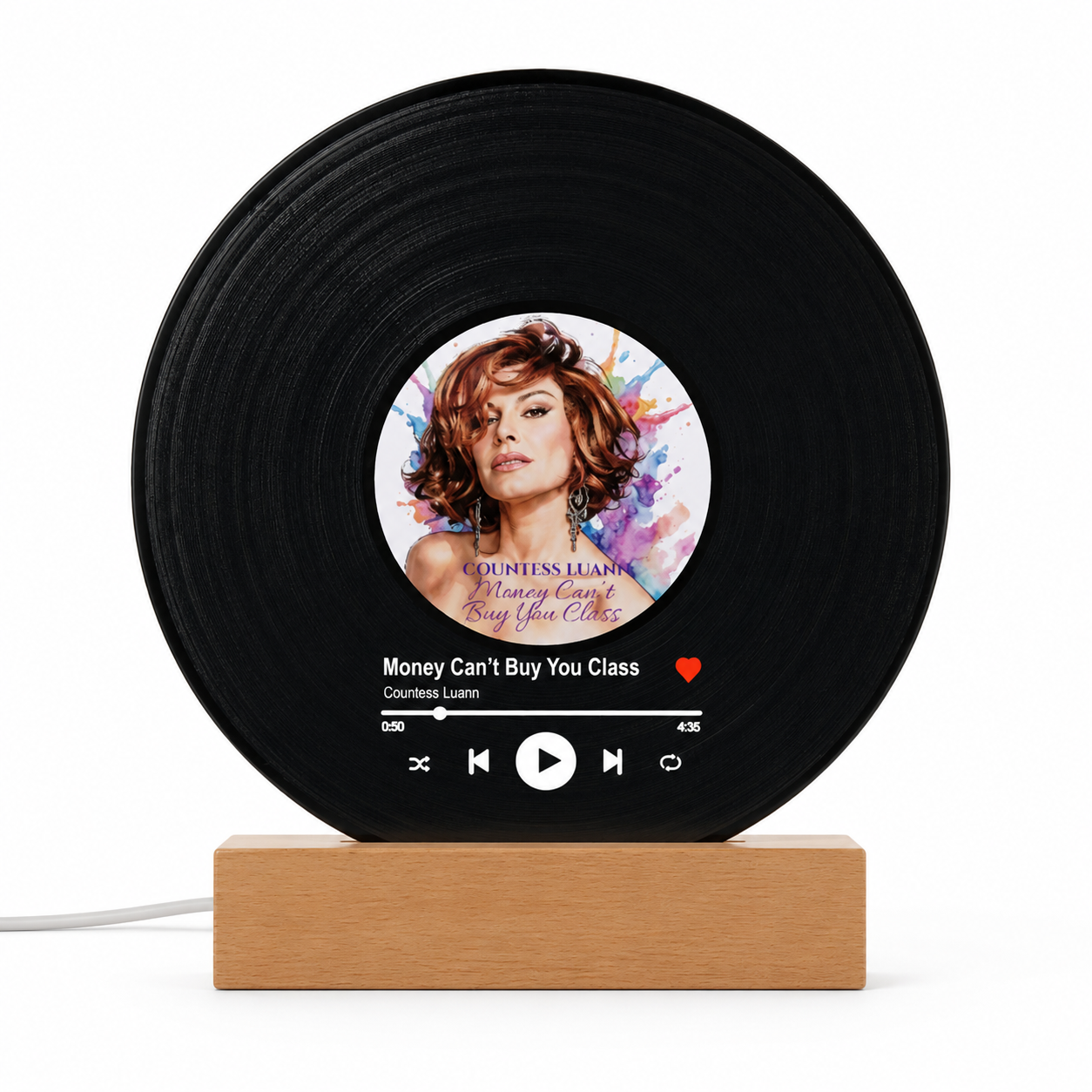 Countess Luann Money Can’t Buy You Class Vinyl Record Desk Lamp
