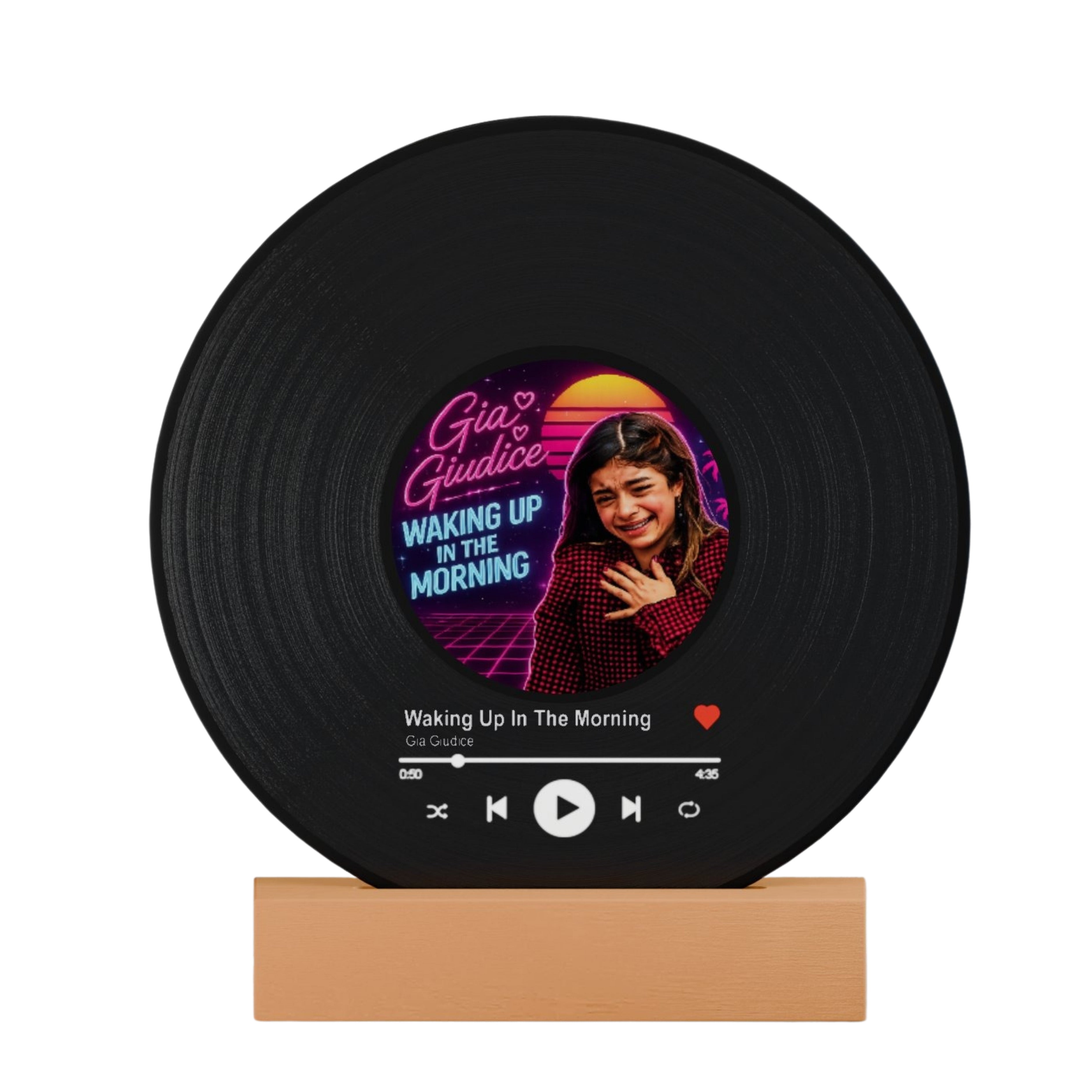 Waking Up in the Morning Gia Giudice Vinyl Record Lamp
