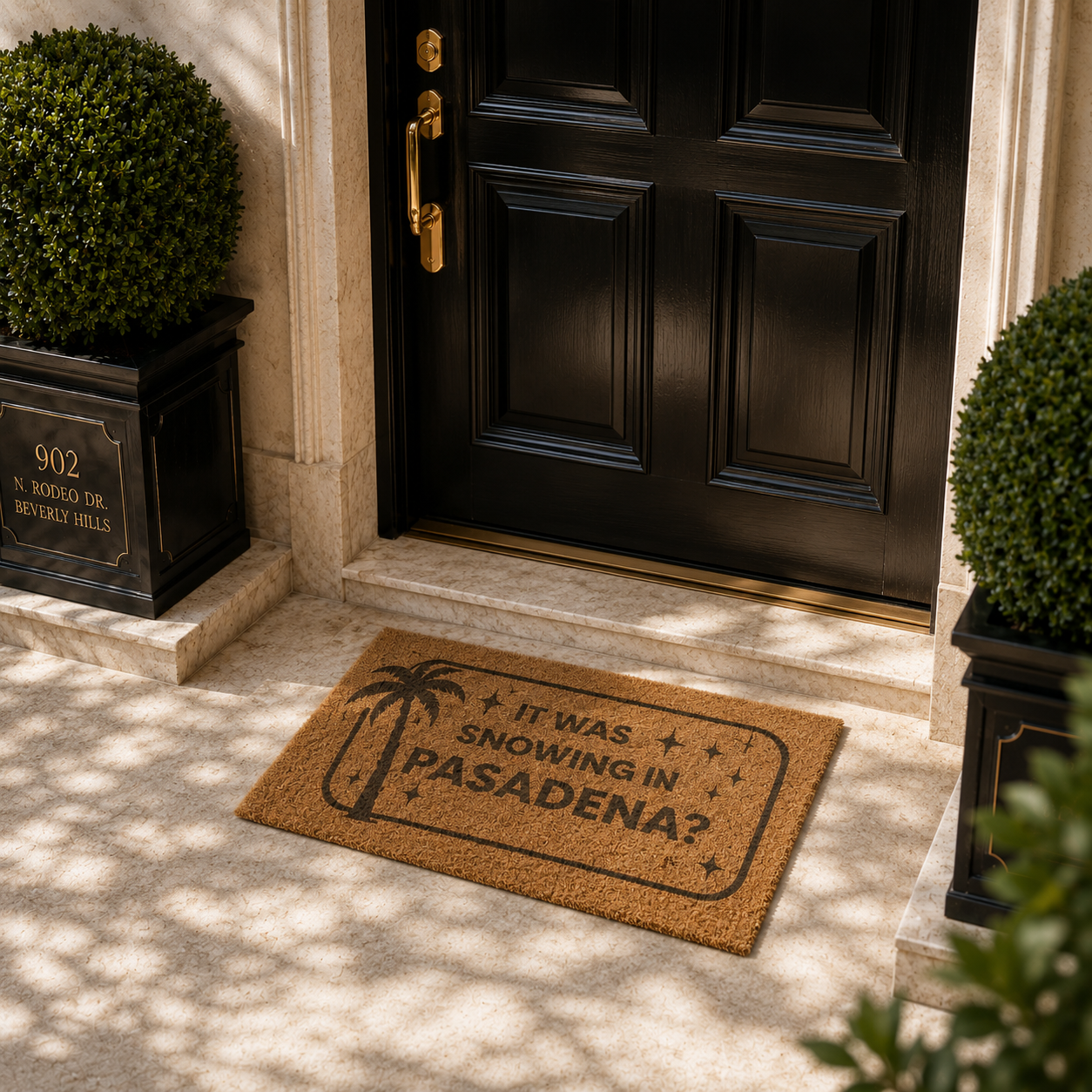 It Was Snowing in Pasadena? Door Mat