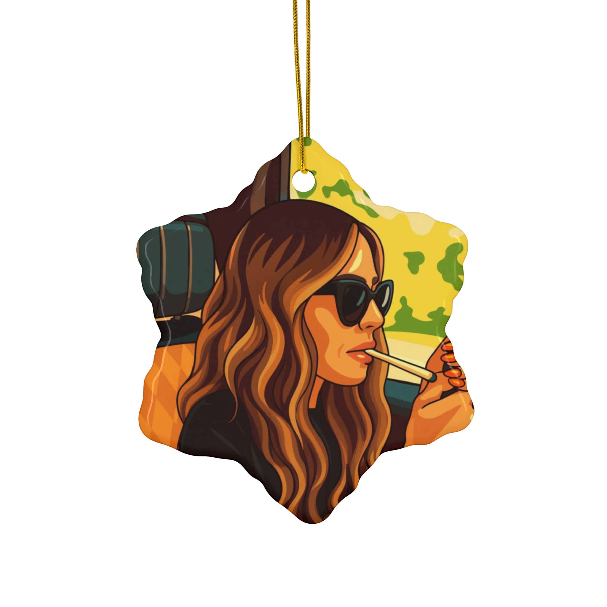 Dorit Smoking RHOBH Ceramic Ornament | Real Housewives of Beverly Hills