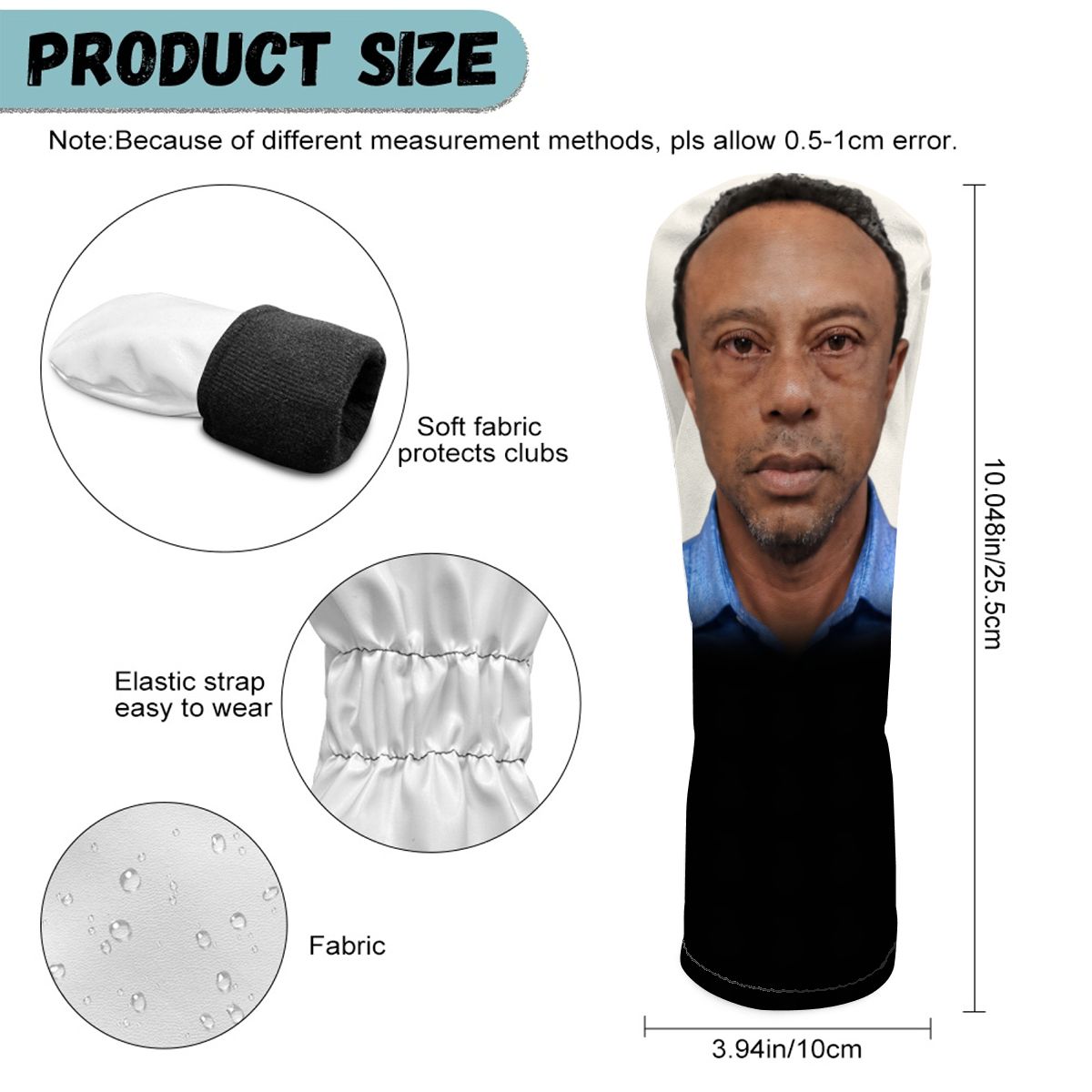 Tiger Woods Mug Shot Hybrid Golf Club Head Cover