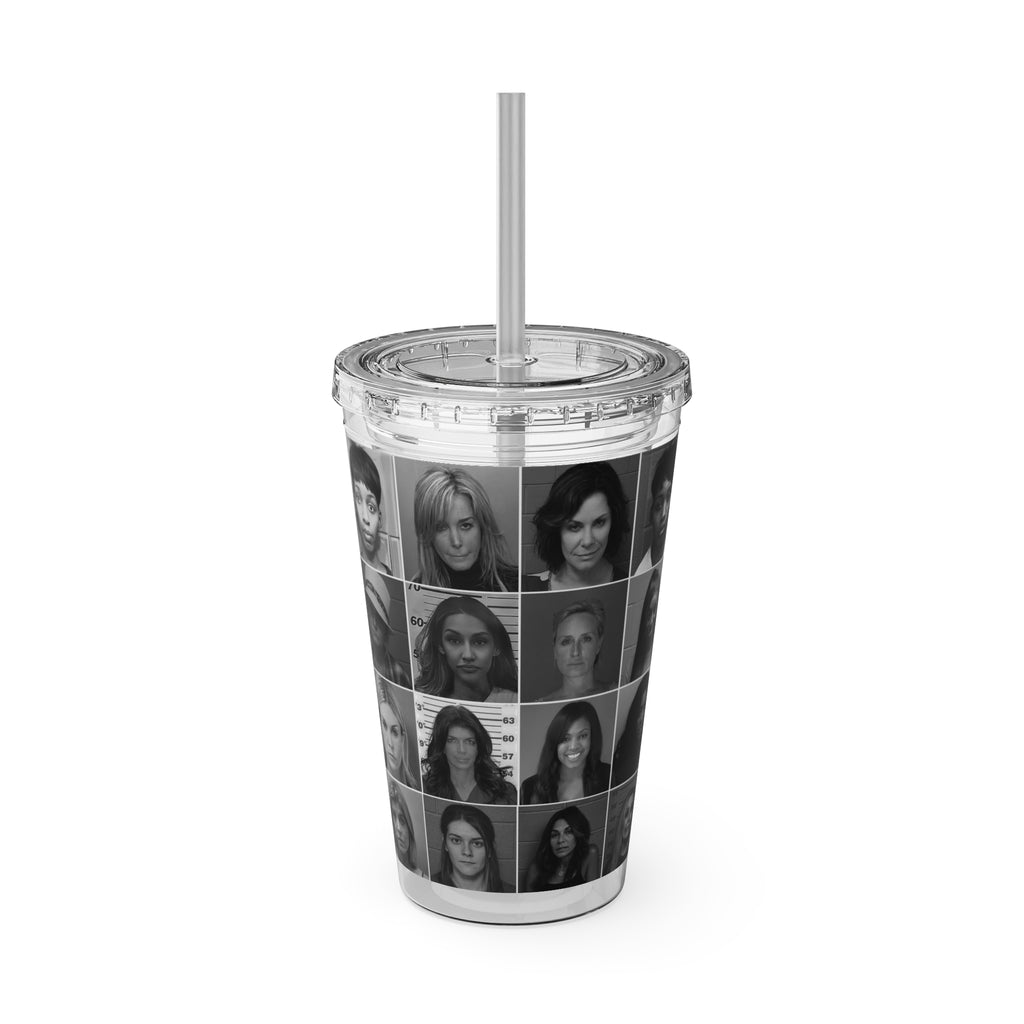 Real Housewives Mugshot Tumbler with Straw