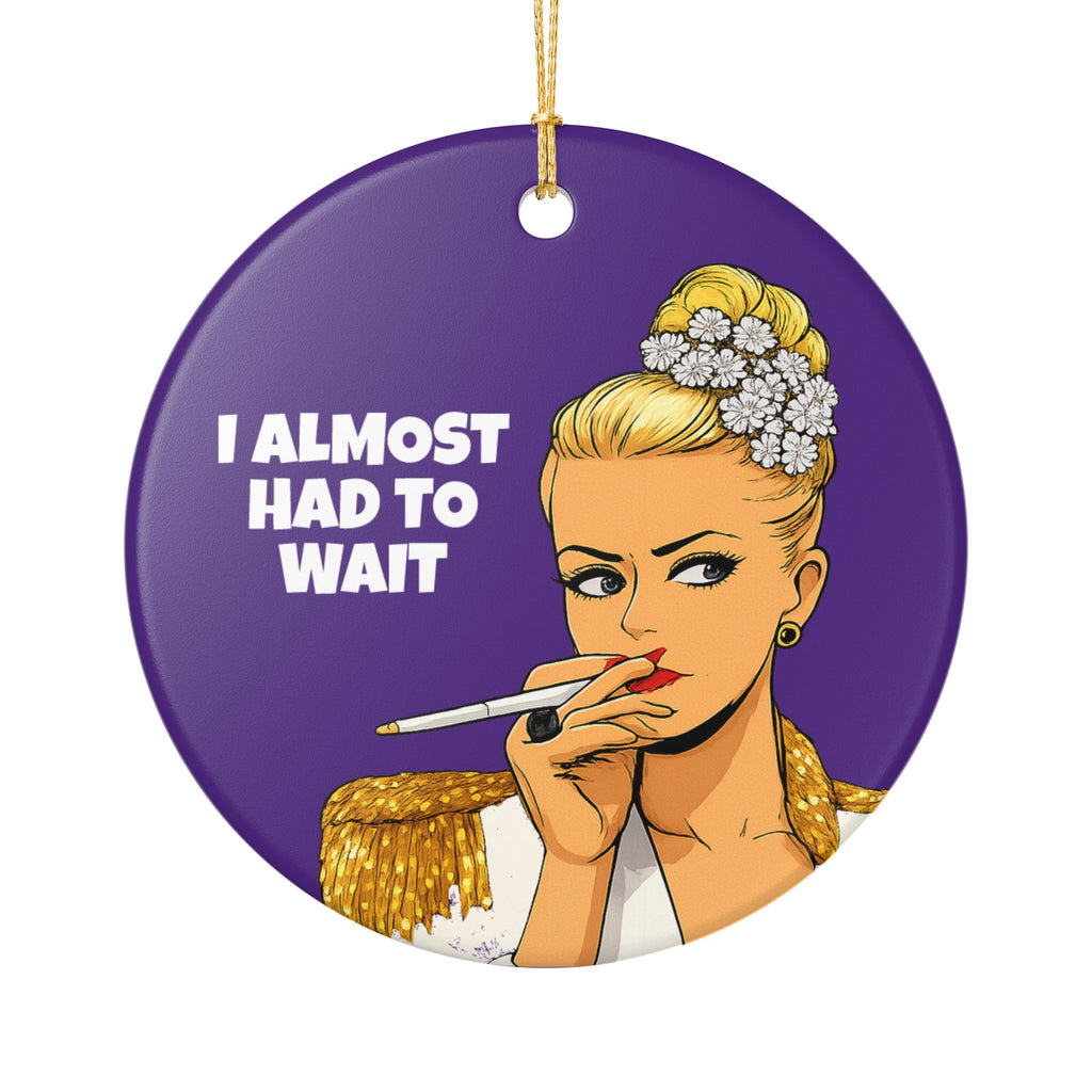 Goldie Hawn Overboard Christmas  I Almost Had to Wait Ceramic Ornament