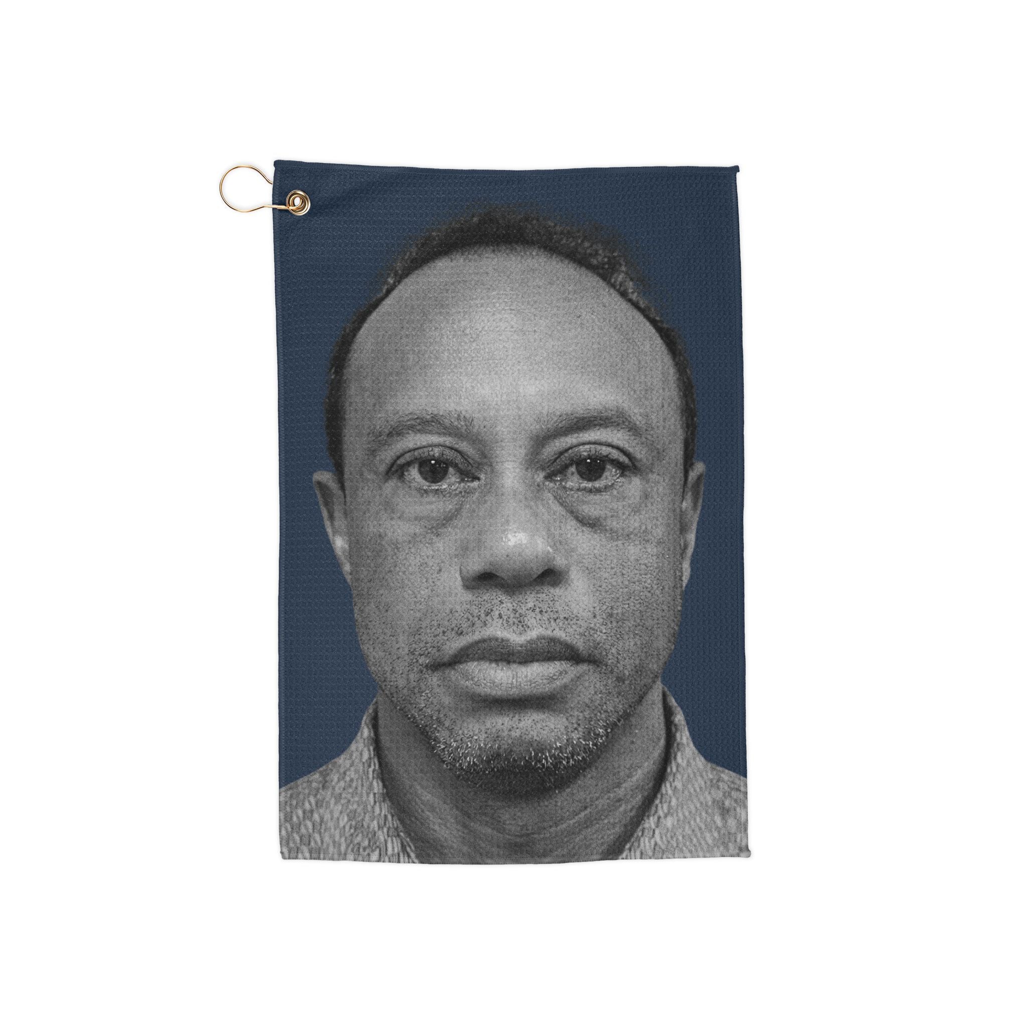 Mulligans & Mugshots Tiger Woods Mugshot Golf Towel