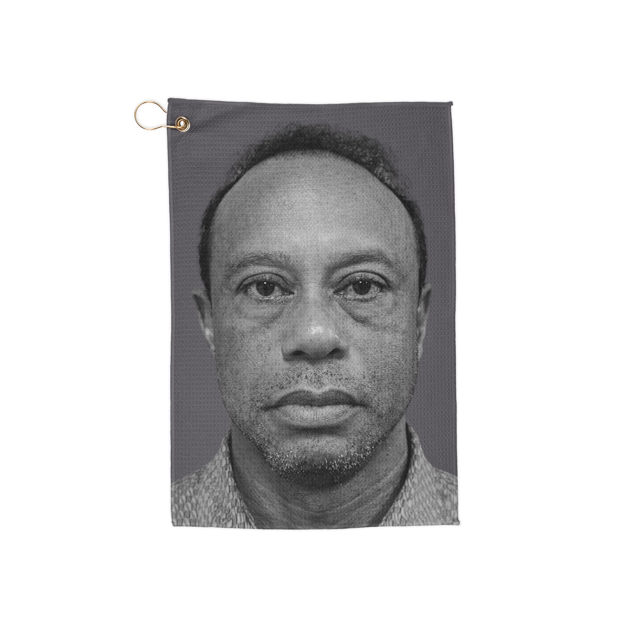Mulligans & Mugshots Tiger Woods Mugshot Golf Towel