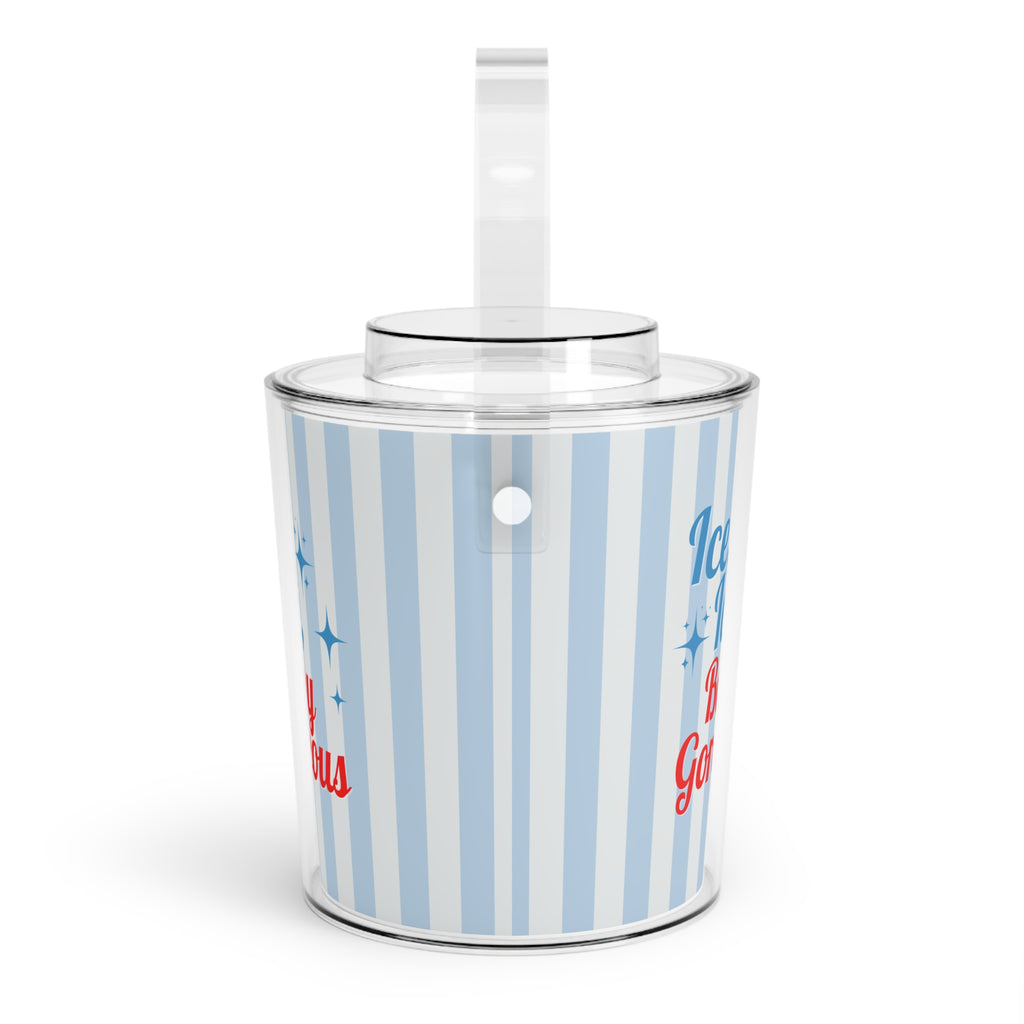 Ice, Ice, Baby Gorgeous Acrylic Ice Bucket with Tongs
