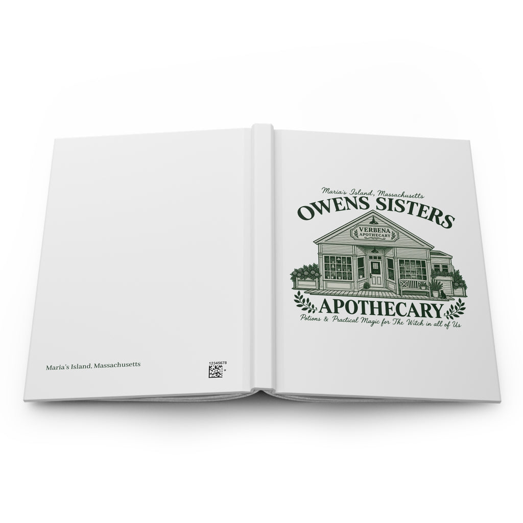 Owens Sisters Apothecary Spell Book Journal | Vintage Witchy Hardcover Notebook