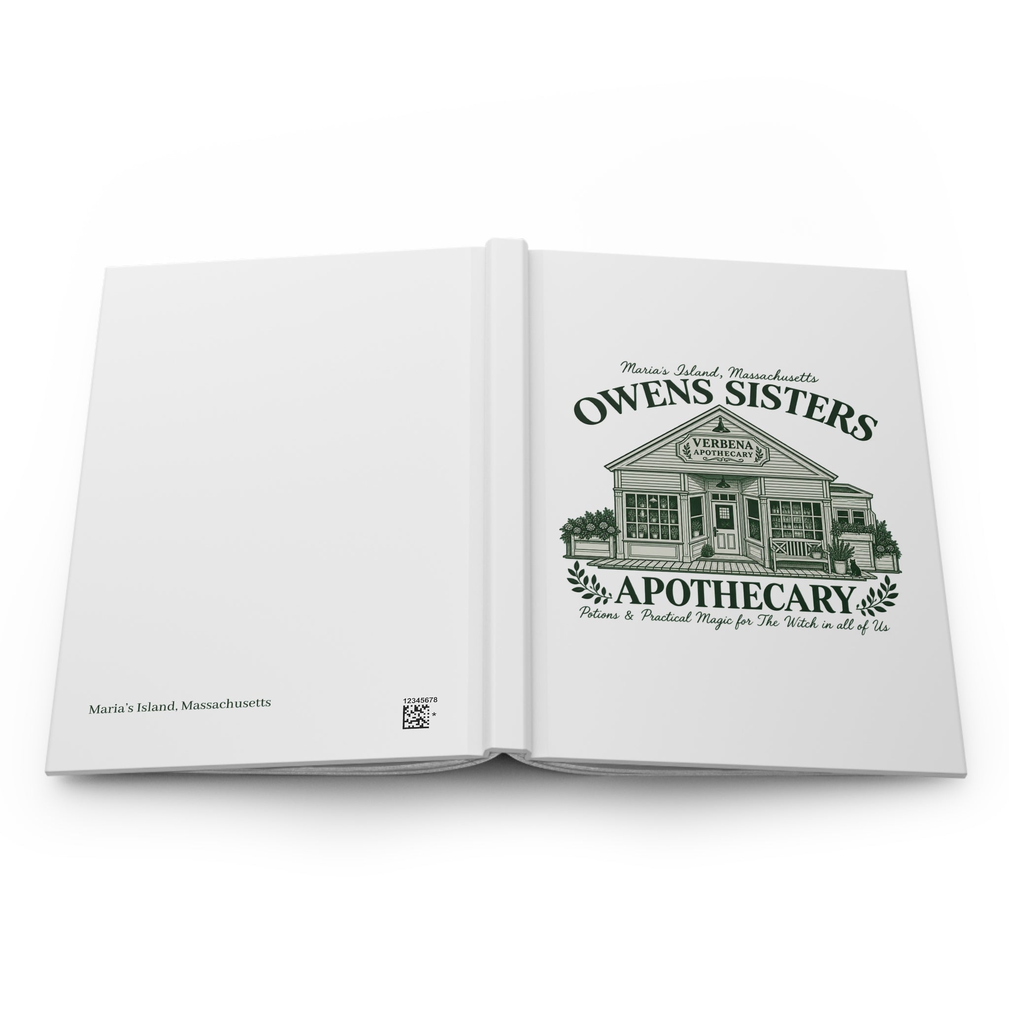 Owens Sisters Apothecary Spell Book Journal | Vintage Witchy Hardcover Notebook