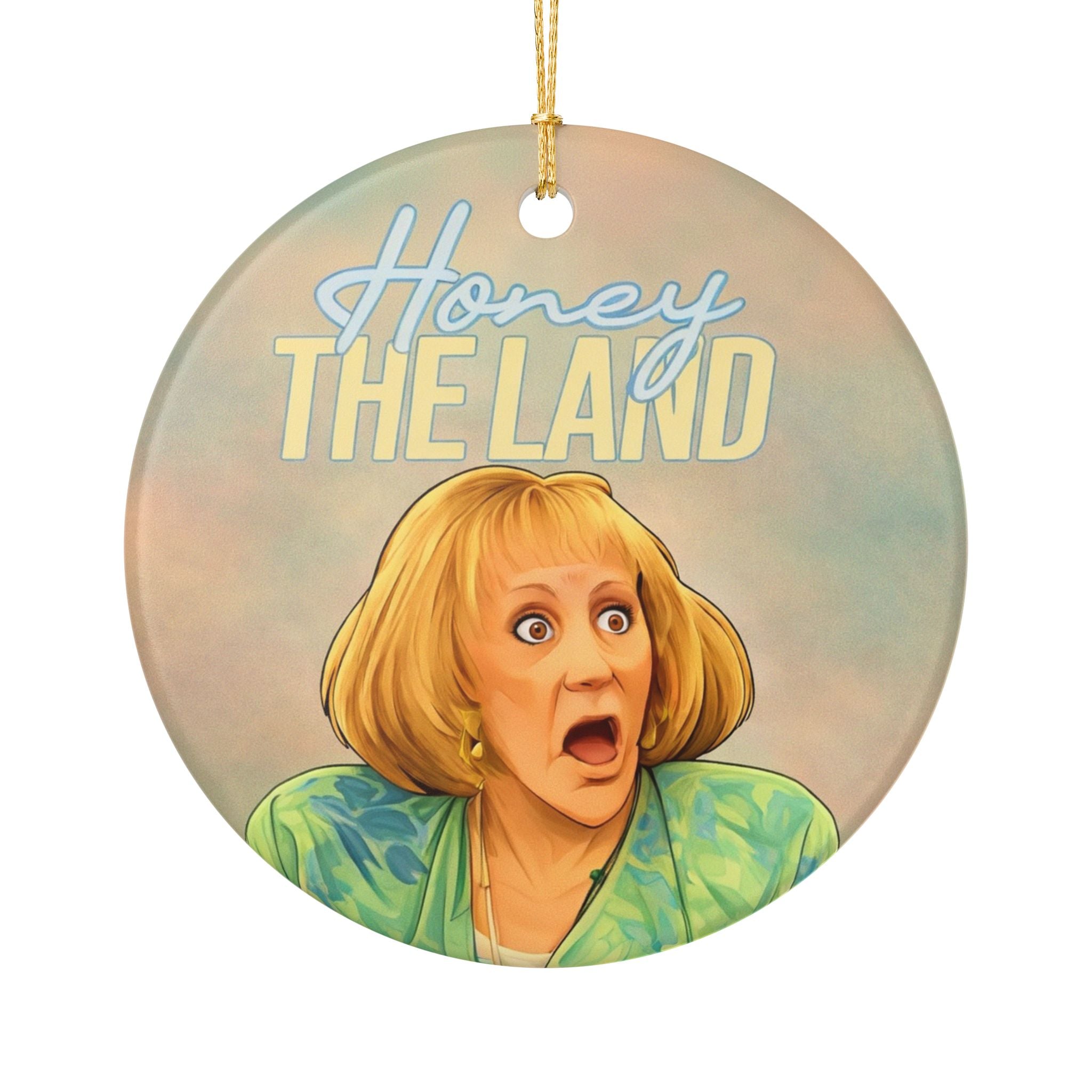 Sylvia Browne Honey the Land Holiday Ceramic Ornament