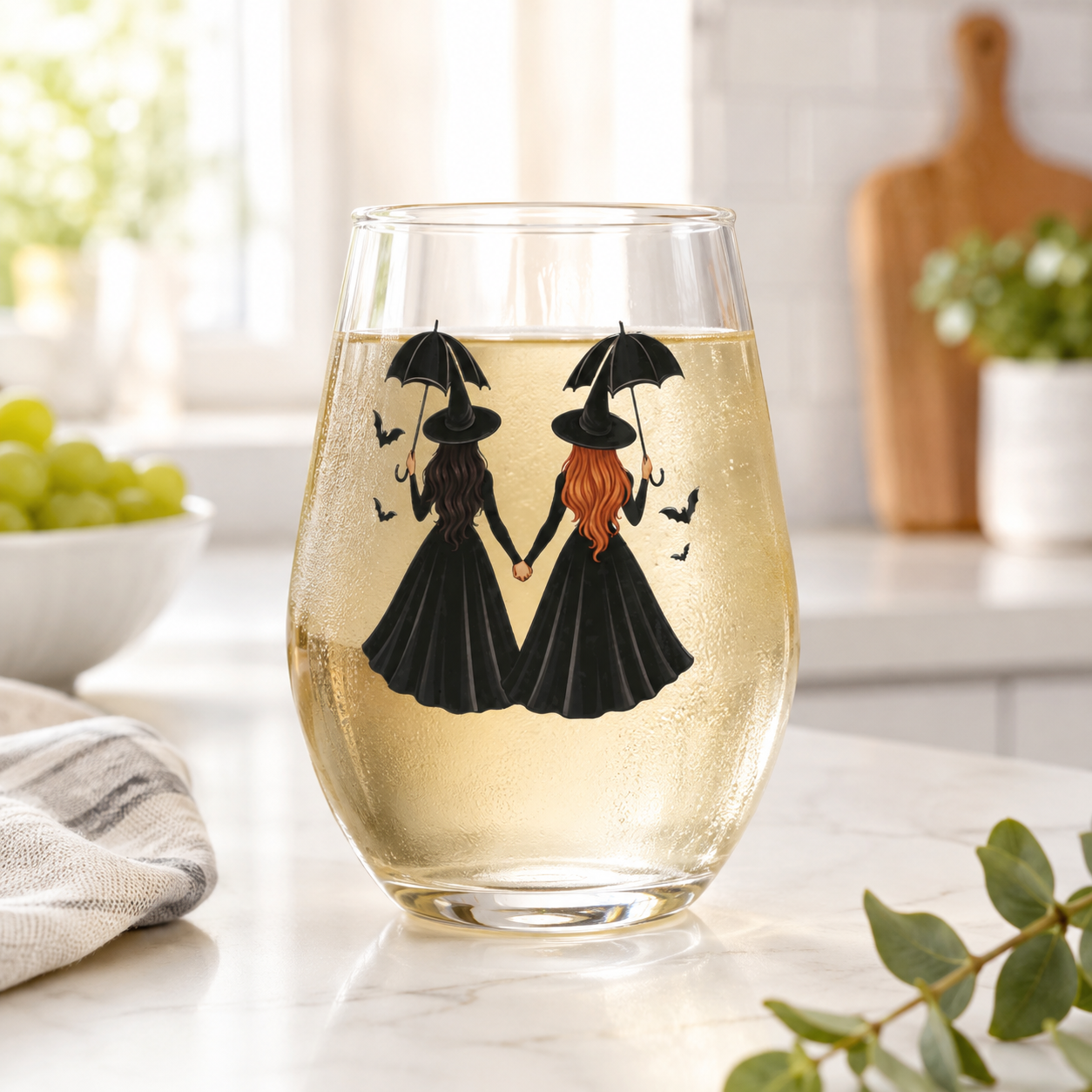 Owens Sisters Practical Magic Stemless Wine Glass