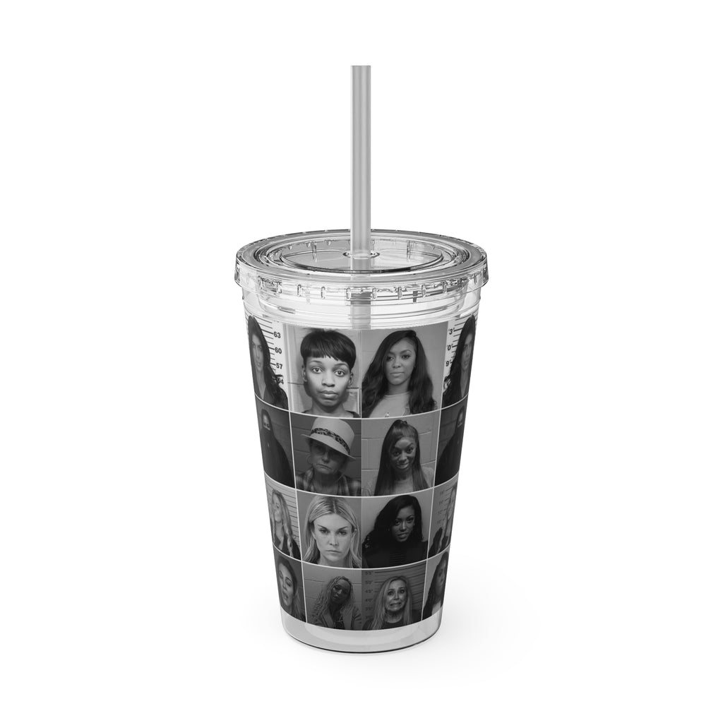Real Housewives Mugshot Tumbler with Straw