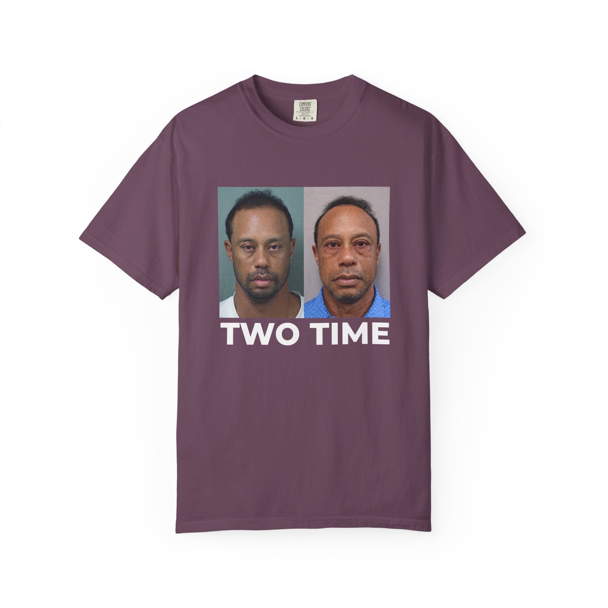 Tiger Two Time Golf Mugshot Shirt