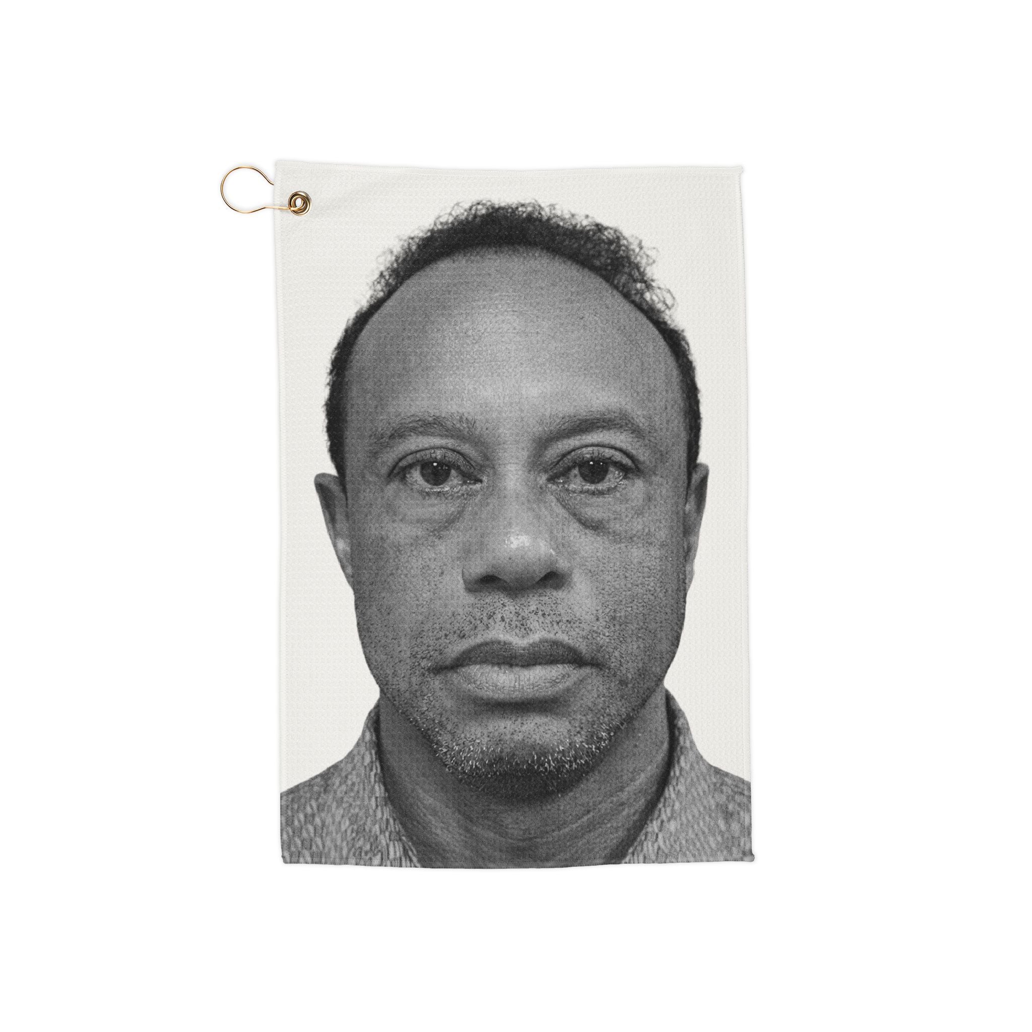 Mulligans & Mugshots Tiger Woods Mugshot Golf Towel
