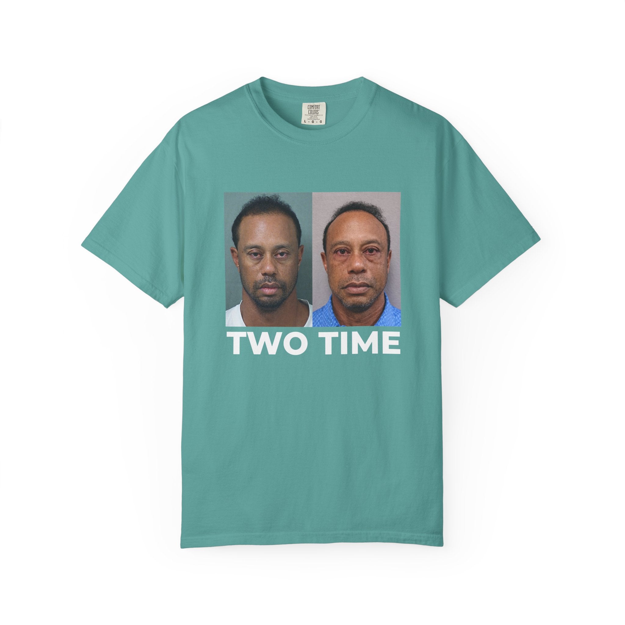 Tiger Two Time Golf Mugshot Shirt