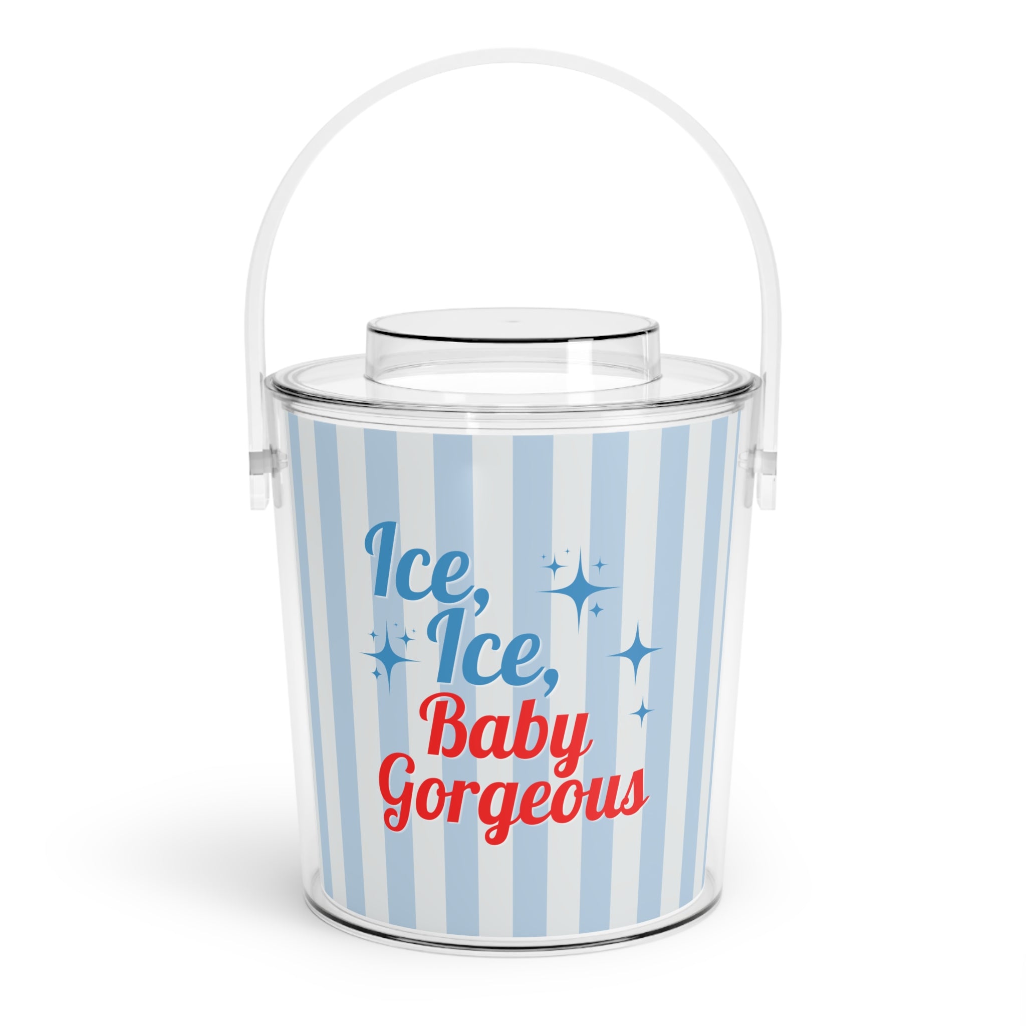 Ice, Ice, Baby Gorgeous Acrylic Ice Bucket with Tongs