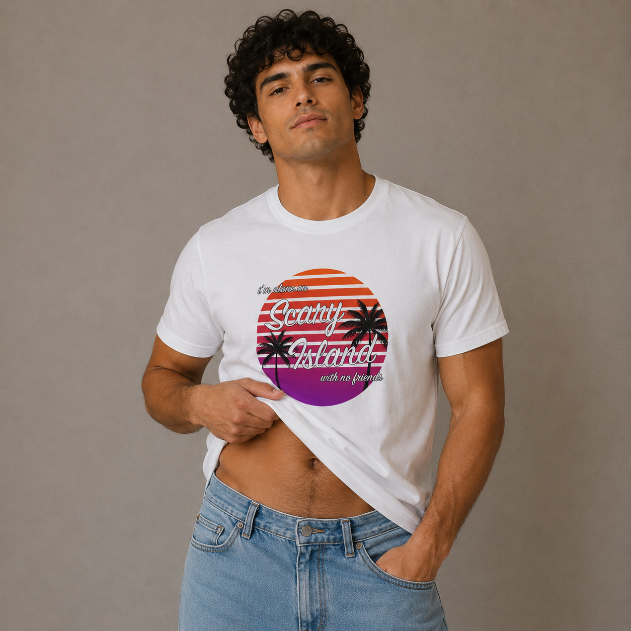 Alone on Scary Island Unisex Shirt