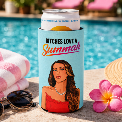 Bitches Love a Summah Summer Party Can Koozie