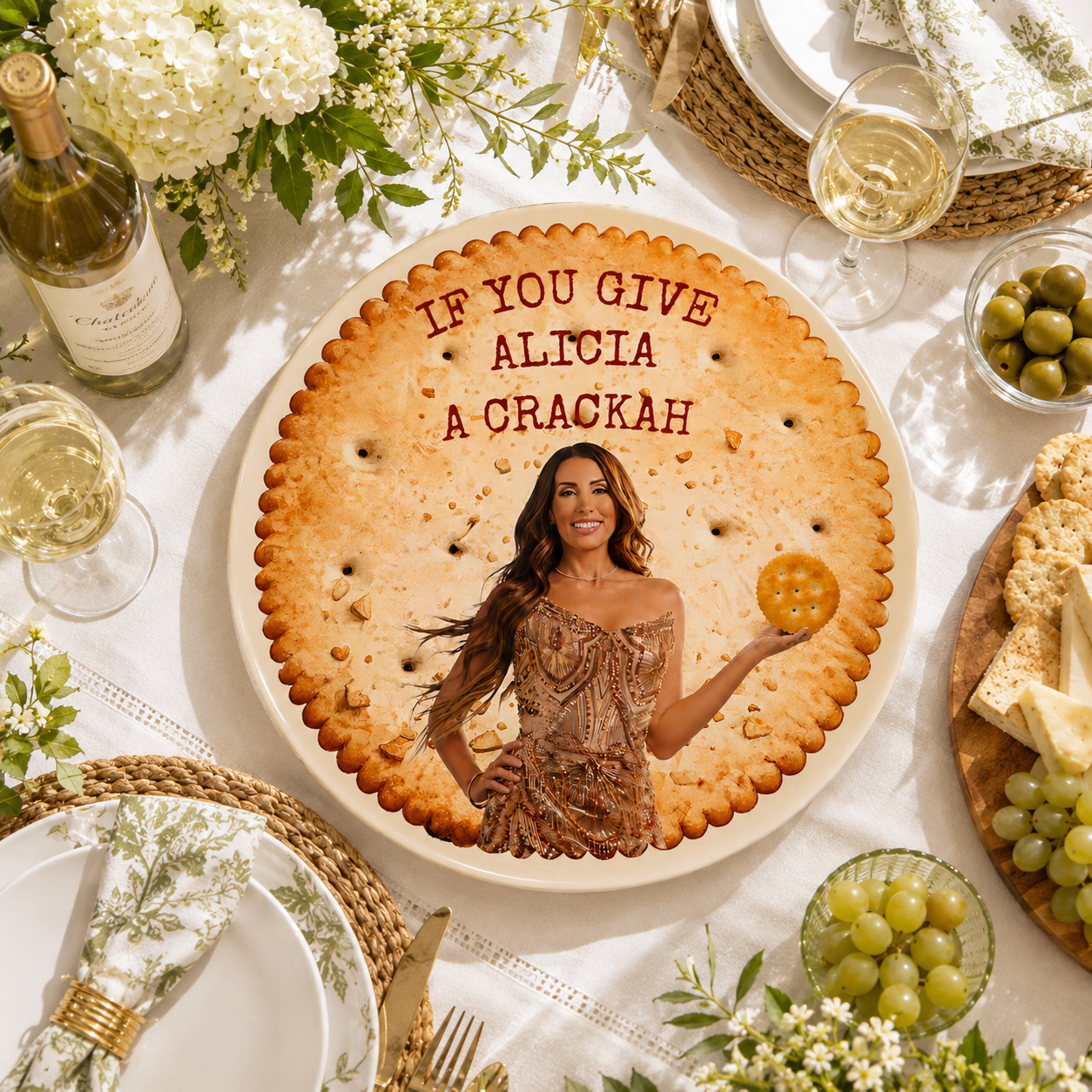 If You Give Alicia a Crackah Serving Plate