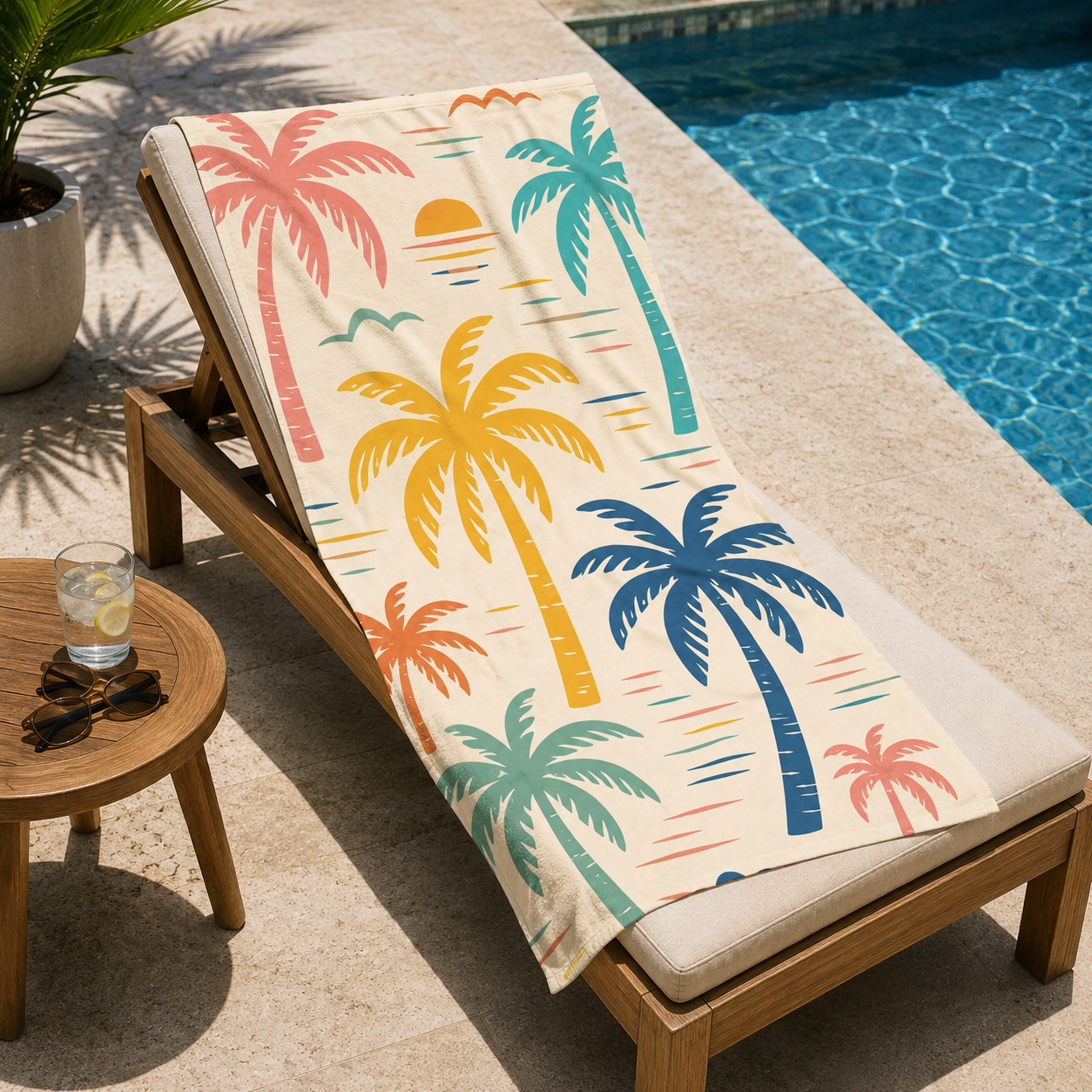 Palm Beach Sunset Towel