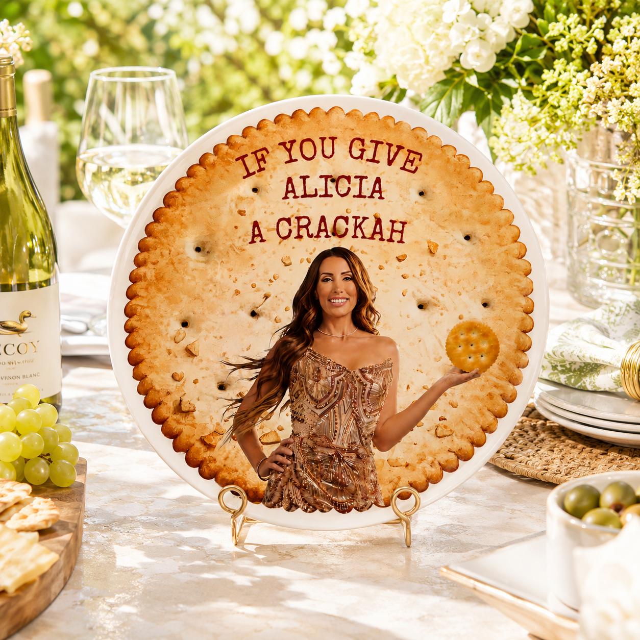 If You Give Alicia a Crackah Serving Plate