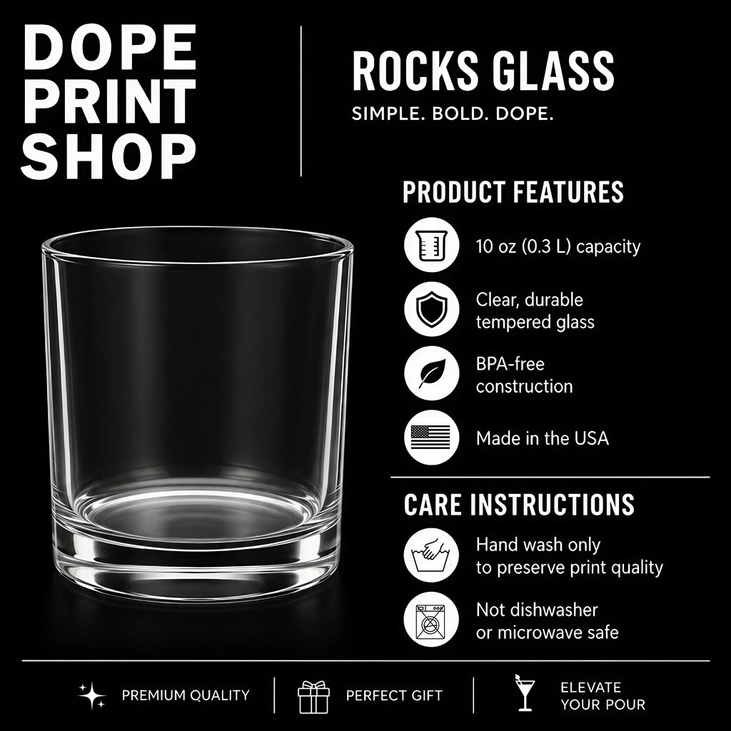 Erika Oh God I'm Lit Rocks Glass