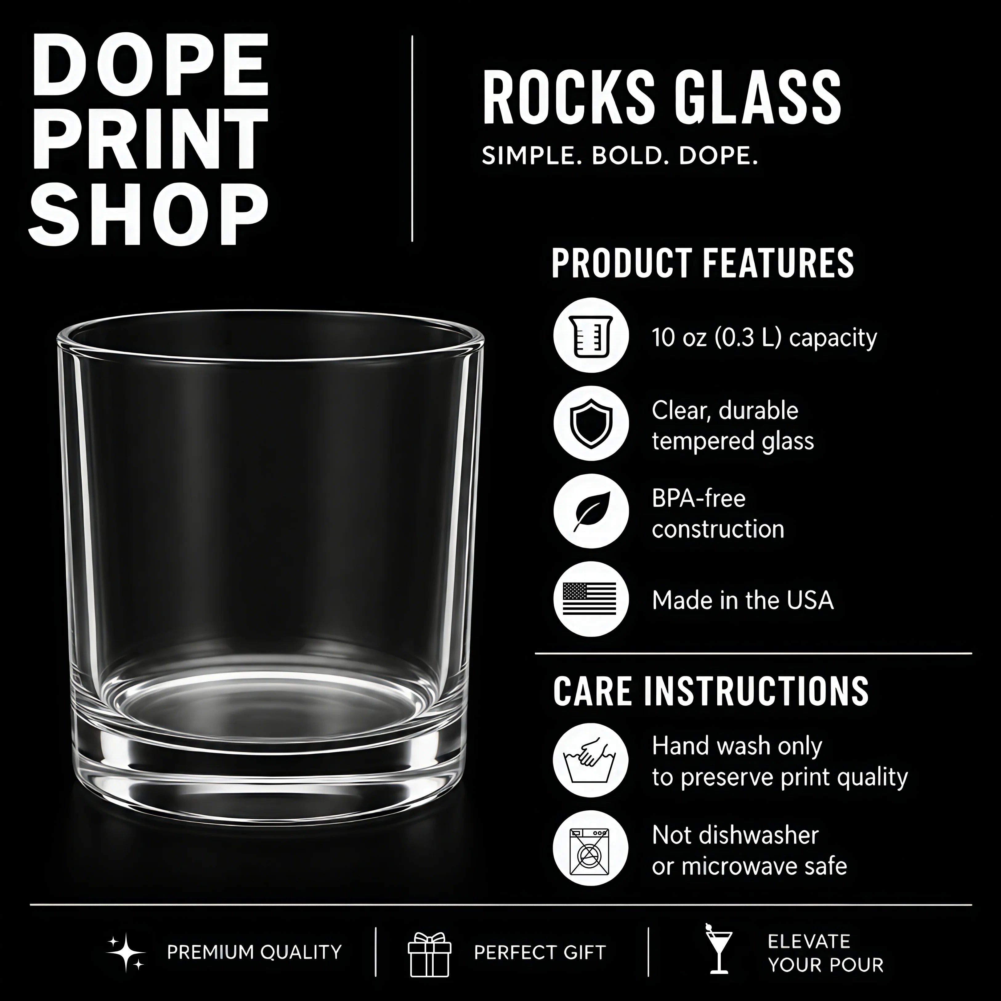 Erika Oh God I'm Lit Rocks Glass