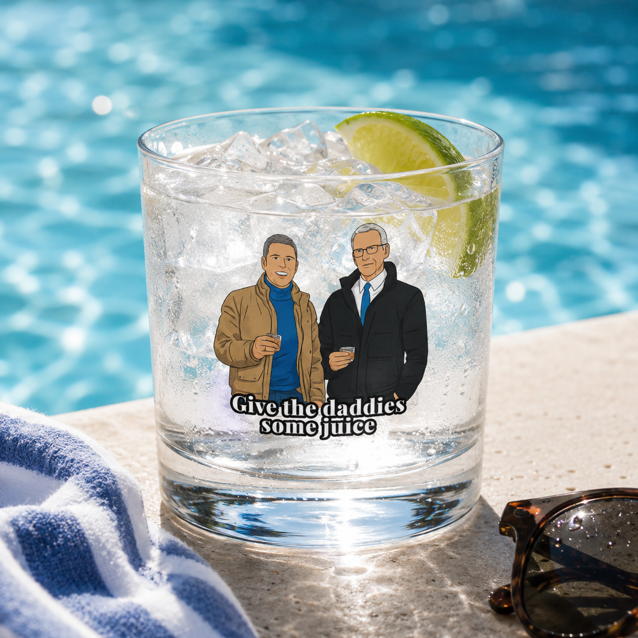'Give the Daddies Some Juice' Rocks Glass
