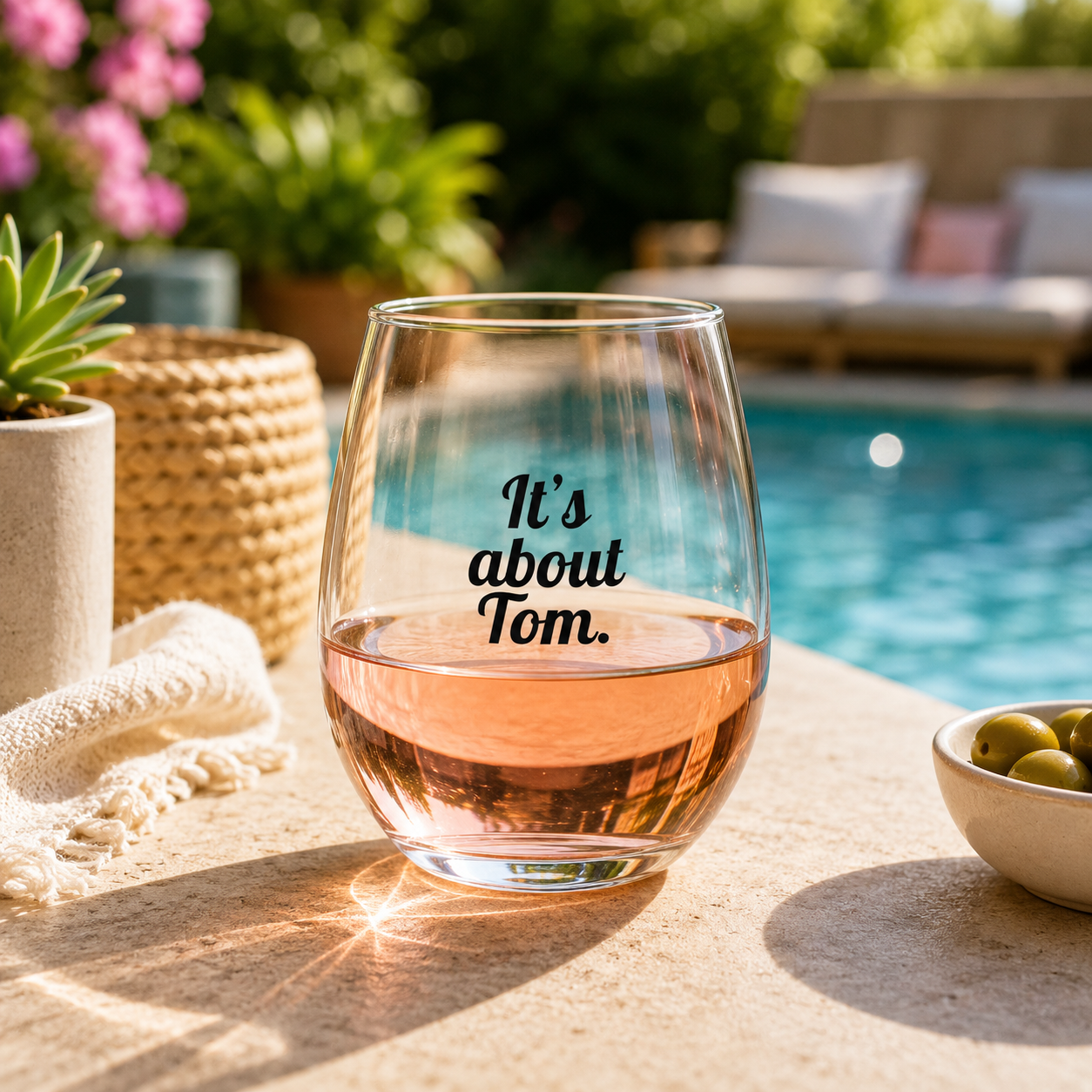 It’s About Tom Wine Glass