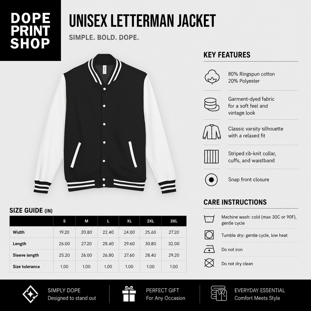 Dope Athletic Club Letterman Unisex Jacket
