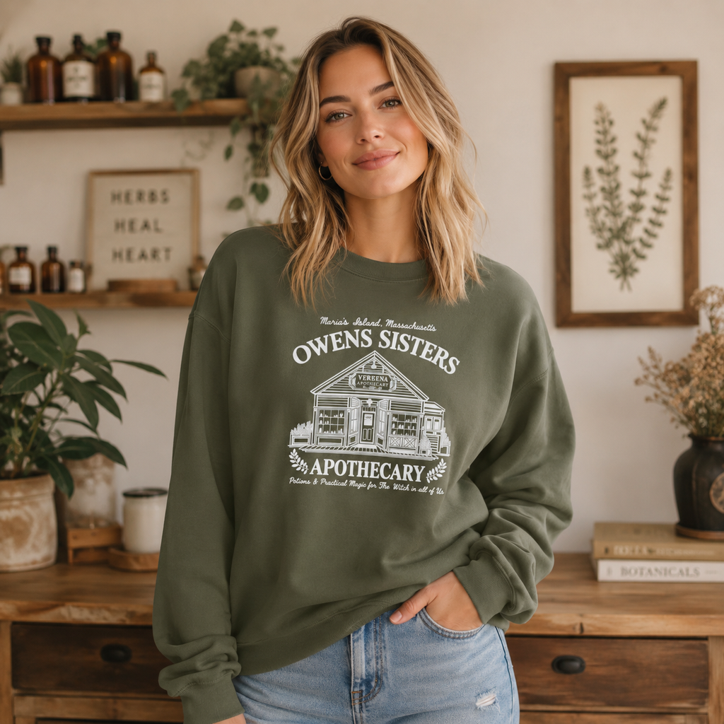 Owens Sisters Apothecary Unisex Crewneck | Practical Magic Inspired Sweatshirt