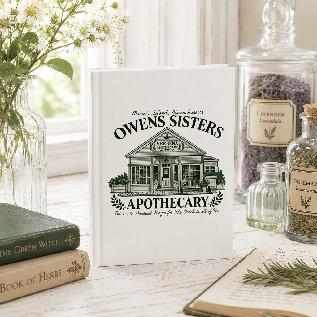 Owens Sisters Apothecary Spell Book Journal | Vintage Witchy Hardcover Notebook