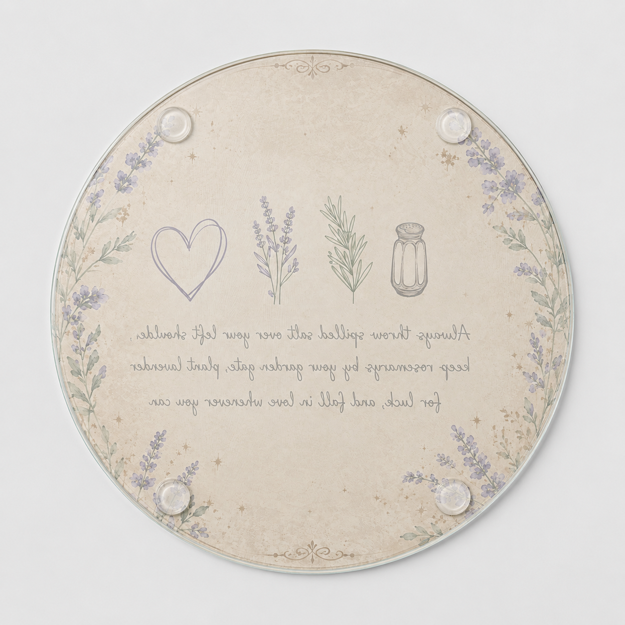 Practical Magic Round Glass Cutting Board