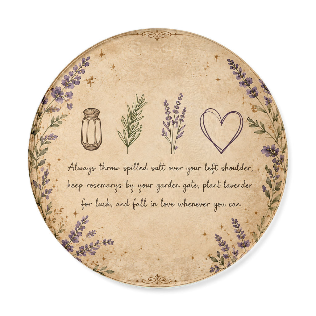 Practical Magic Round Glass Cutting Board