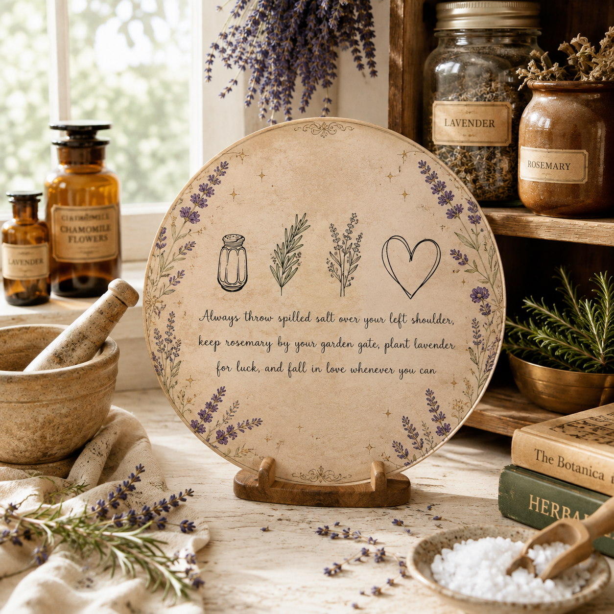 Practical Magic Round Glass Cutting Board