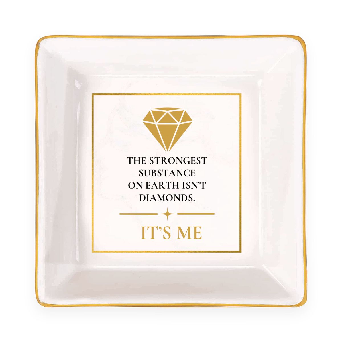 Strongest Substance Erika Porcelain Jewelry Dish (Square)