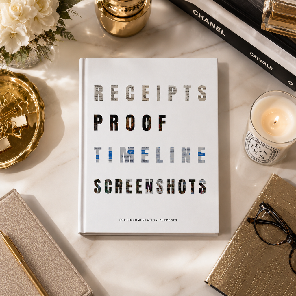 Receipts Proof Timeline Screenshots Journal