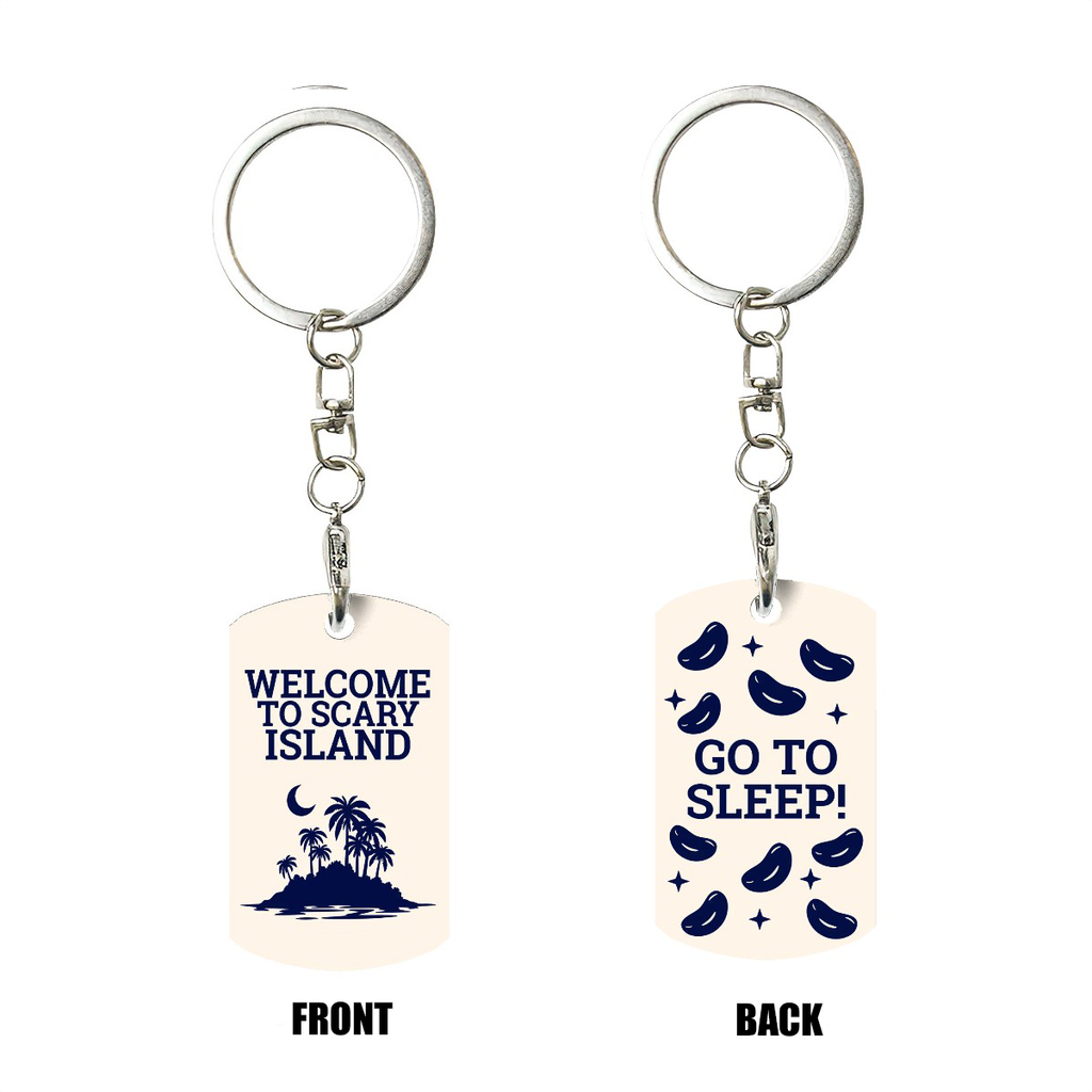 Welcome to Scary Island Keychain