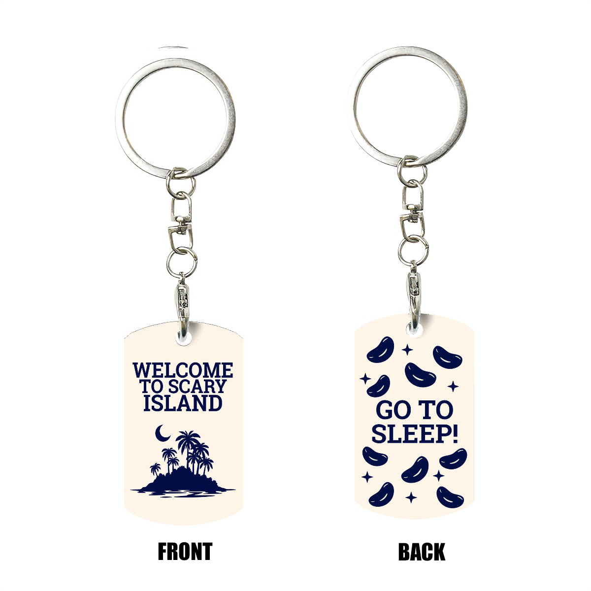 Welcome to Scary Island Keychain