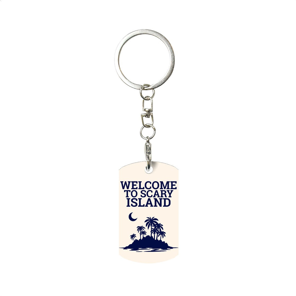 Welcome to Scary Island Keychain