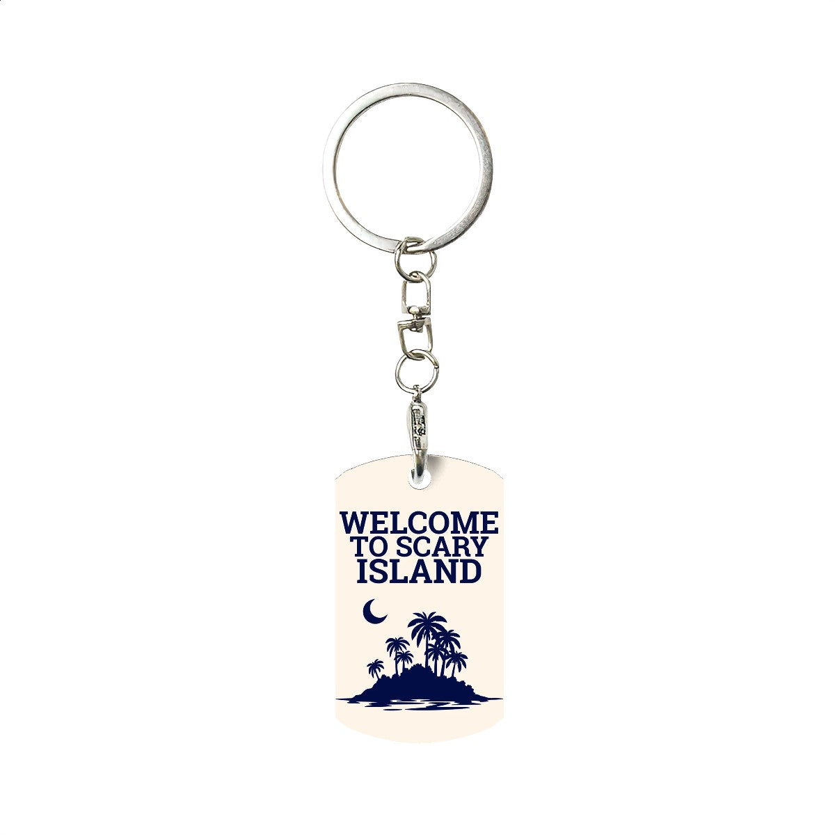 Welcome to Scary Island Keychain